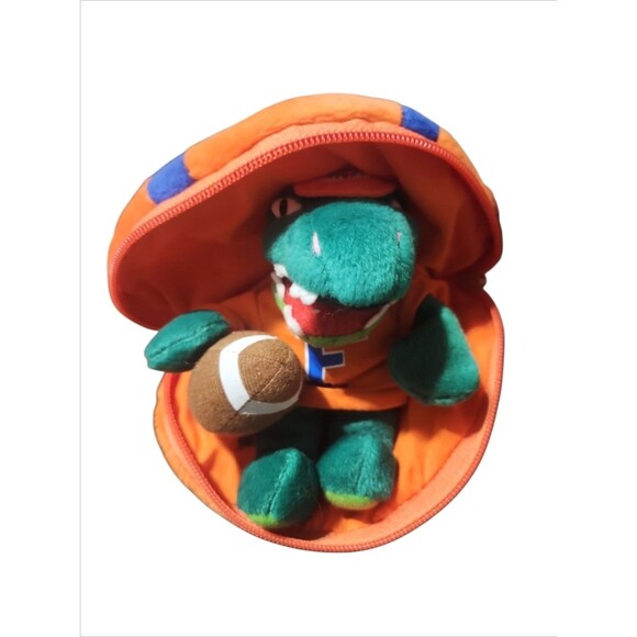 Florida Gators Plush Football Zip Pouch Hidden Alligator NCAA Plushland Toy. - Picture 2 of 5